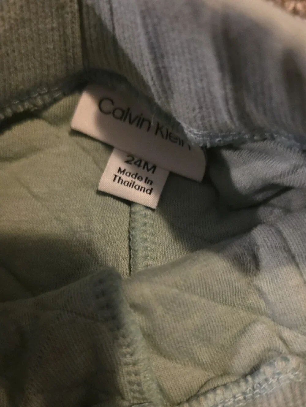 Calvin Klein Quilted Sage Green Kids Sweatshirt & Joggers